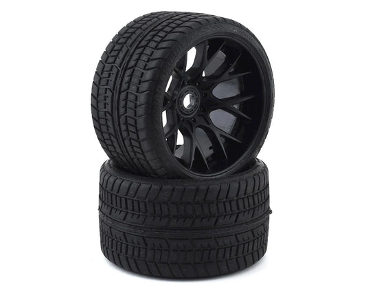 Crusher Belted Pre-Mounted Monster Truck Tires (Black) (2) (1/2 Offset) w/17mm HexCrusher Belted Pre-Mounted Monster Truck Tires (Black) (2) (1/2 Offset) w/17mm Hex
