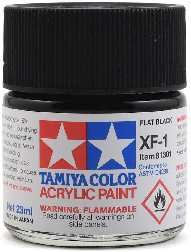 XF-1 Flat Black Acrylic Paint (23ml)