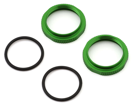 16mm Aluminum Low Profile Shock Collars (Green) (2)