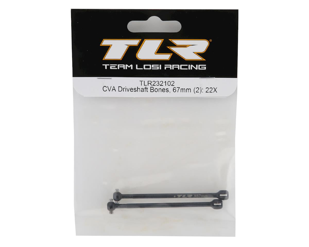 Team Losi Racing 22X-4 67mm Rear CVA Driveshaft Bones (2)