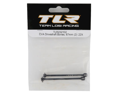 Team Losi Racing 22X-4 67mm Rear CVA Driveshaft Bones (2)