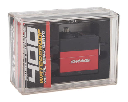 400 High Torque Metal Gear Waterproof Brushless Servo (Red) (High Voltage)