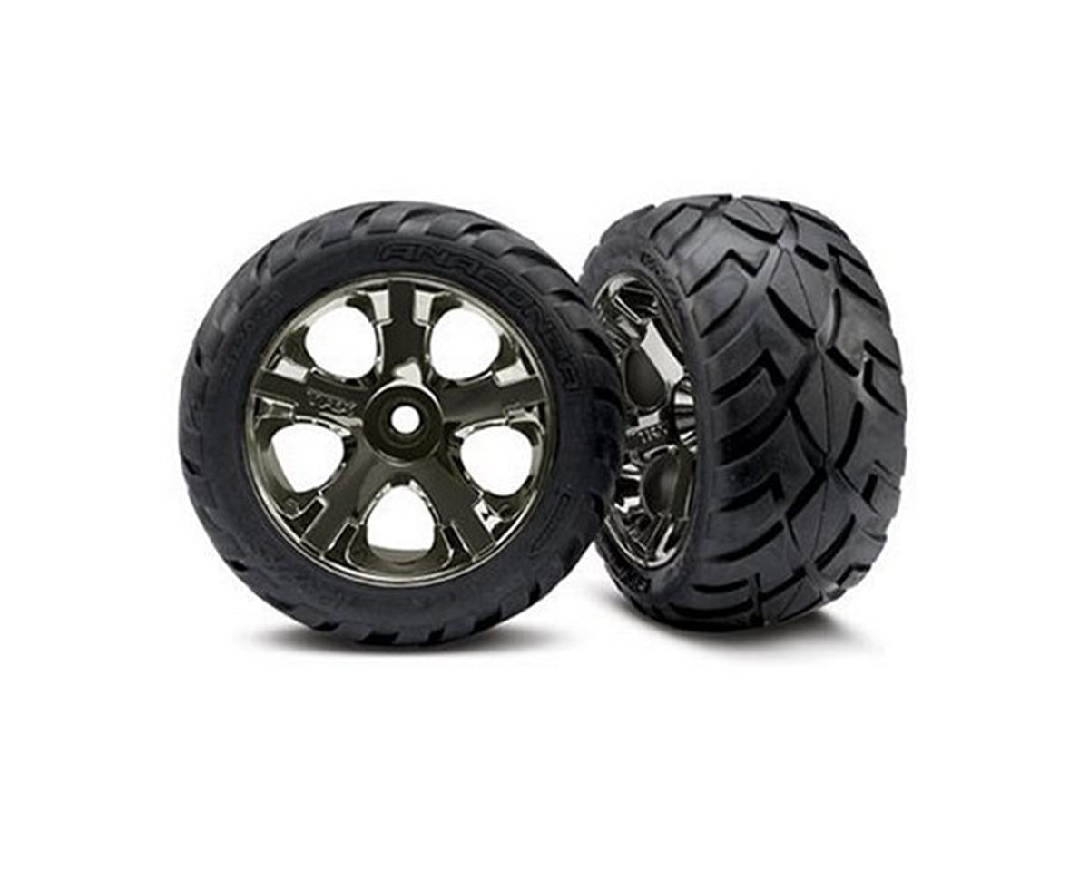 Traxxas Anaconda Nitro Front Tires (2) (Black Chrome) (Standard) w/All-Star Wheels