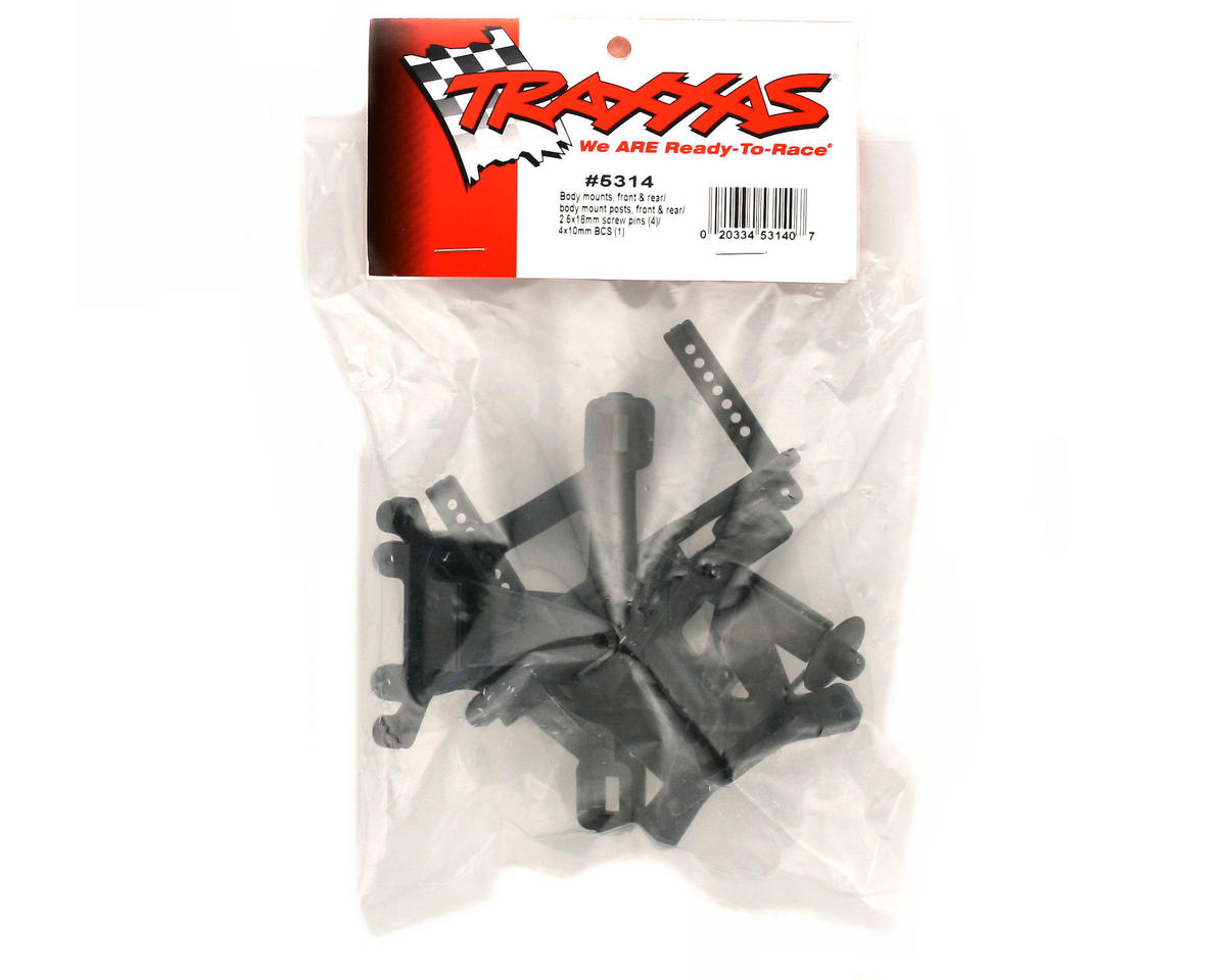 Revo Body Mounts front & rear w/body mount posts, front & rear, 2.5x18mm