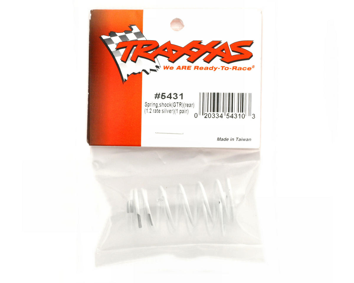 Traxxas Rear Shock Springs (Silver - GTR 1.2) (2)