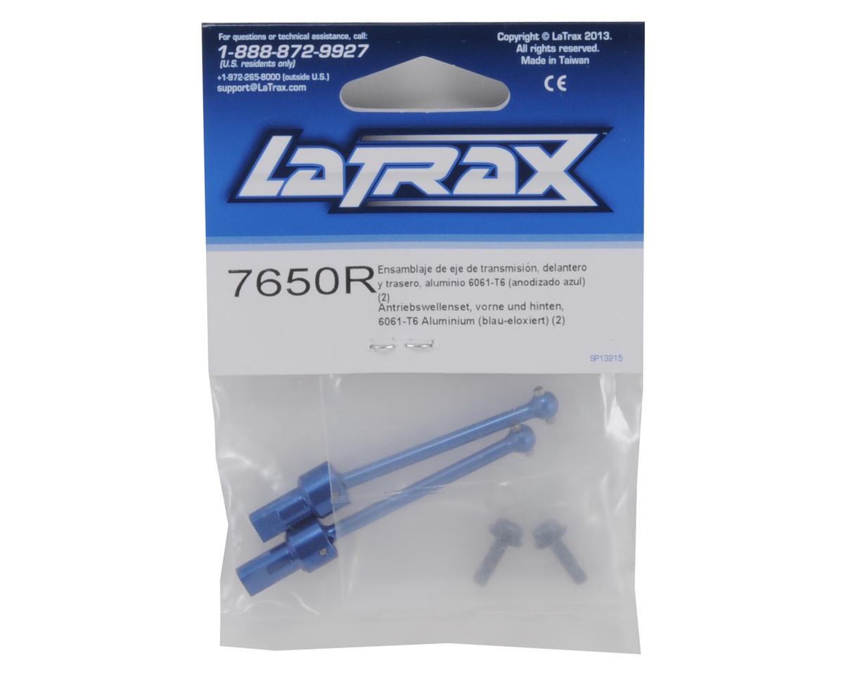 Traxxas LaTrax Aluminum Front/Rear Driveshaft (2) (Blue)