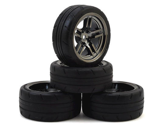 4-Tec 2.0 1.9" Response Front & Rear Pre-Mounted Tires (Black Chrome) w/12mm Hex Split-Spoke Wheels (4)