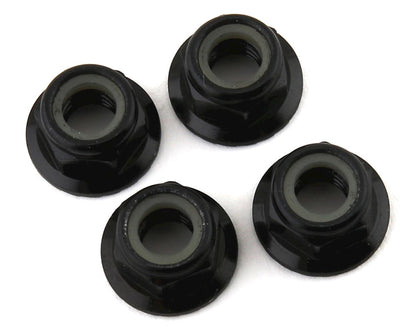 5mm Aluminum Flanged Nylon Locking Nuts (4)