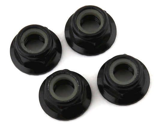 5mm Aluminum Flanged Nylon Locking Nuts (4)