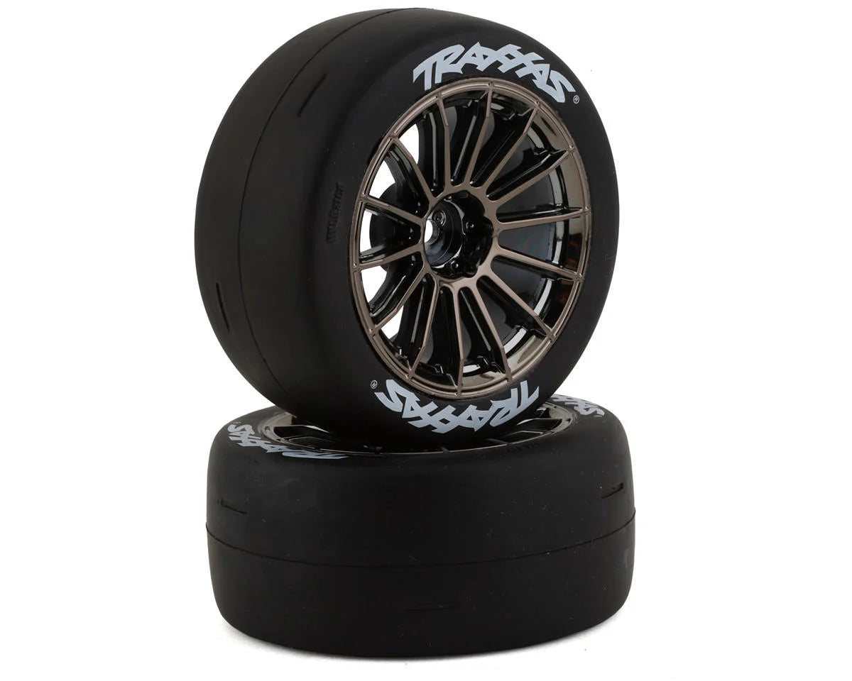 Sticky 2.0" Response Pre-Mounted Tires w/Multi-Spoke Wheels (Satin Chrome) (2) (Front) (VXL)