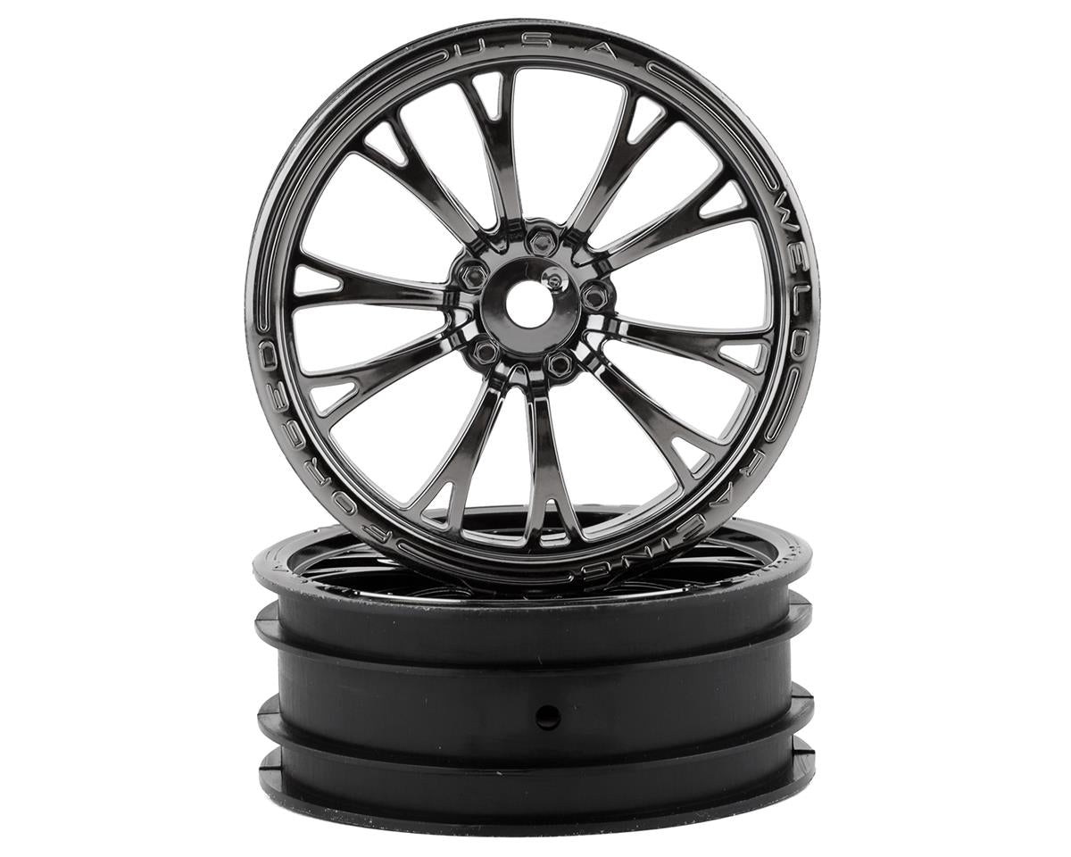 Front Drag Rims Weld Front Drag Wheels w/12mm Hex (Black Chrome) (2) – Parkflyers RC