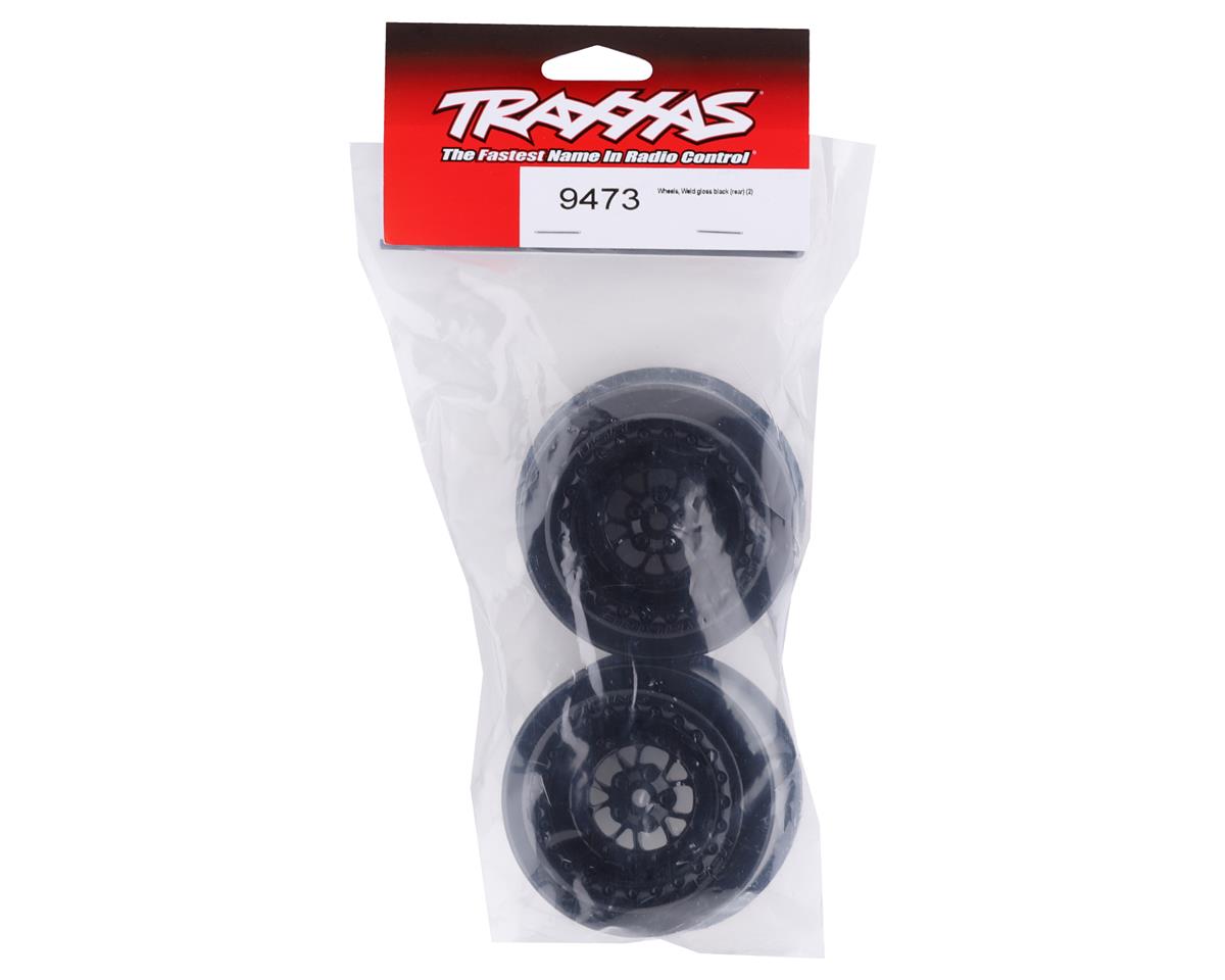 Traxxas Weld 2.2/3.0 Drag Racing Rear Wheels w/12mm Hex (Black) (2)