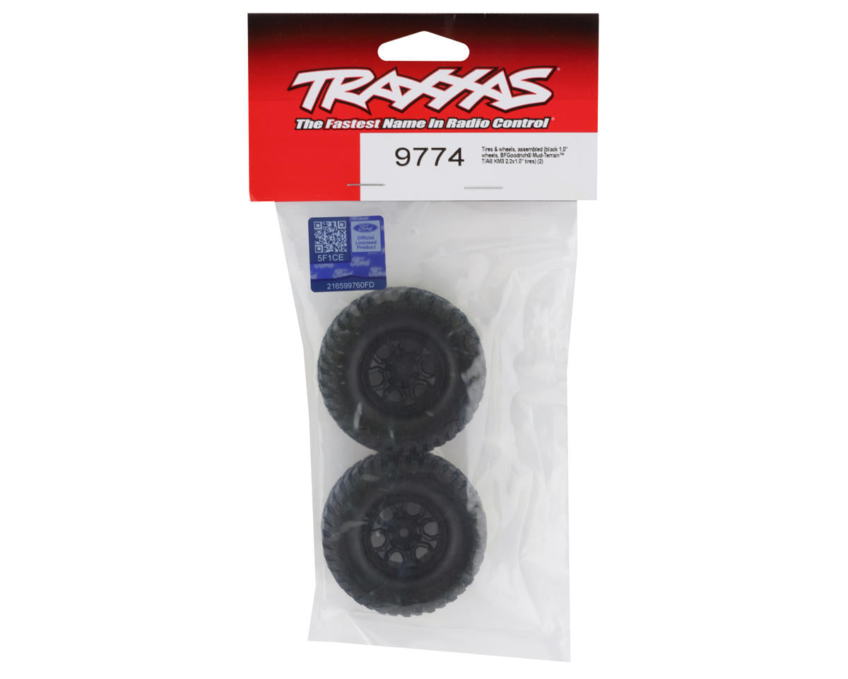 Traxxas Pre-Mounted 1.0" T/A KM3 Tires (2) (TRX-4M)