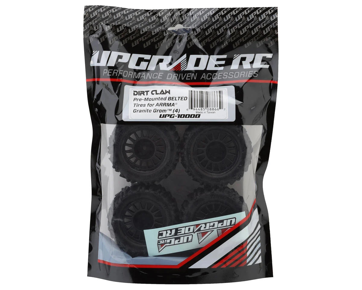 Dirt Claw Pre-Mounted BELTED Tires for ARRMA® Granite Grom™ (4)