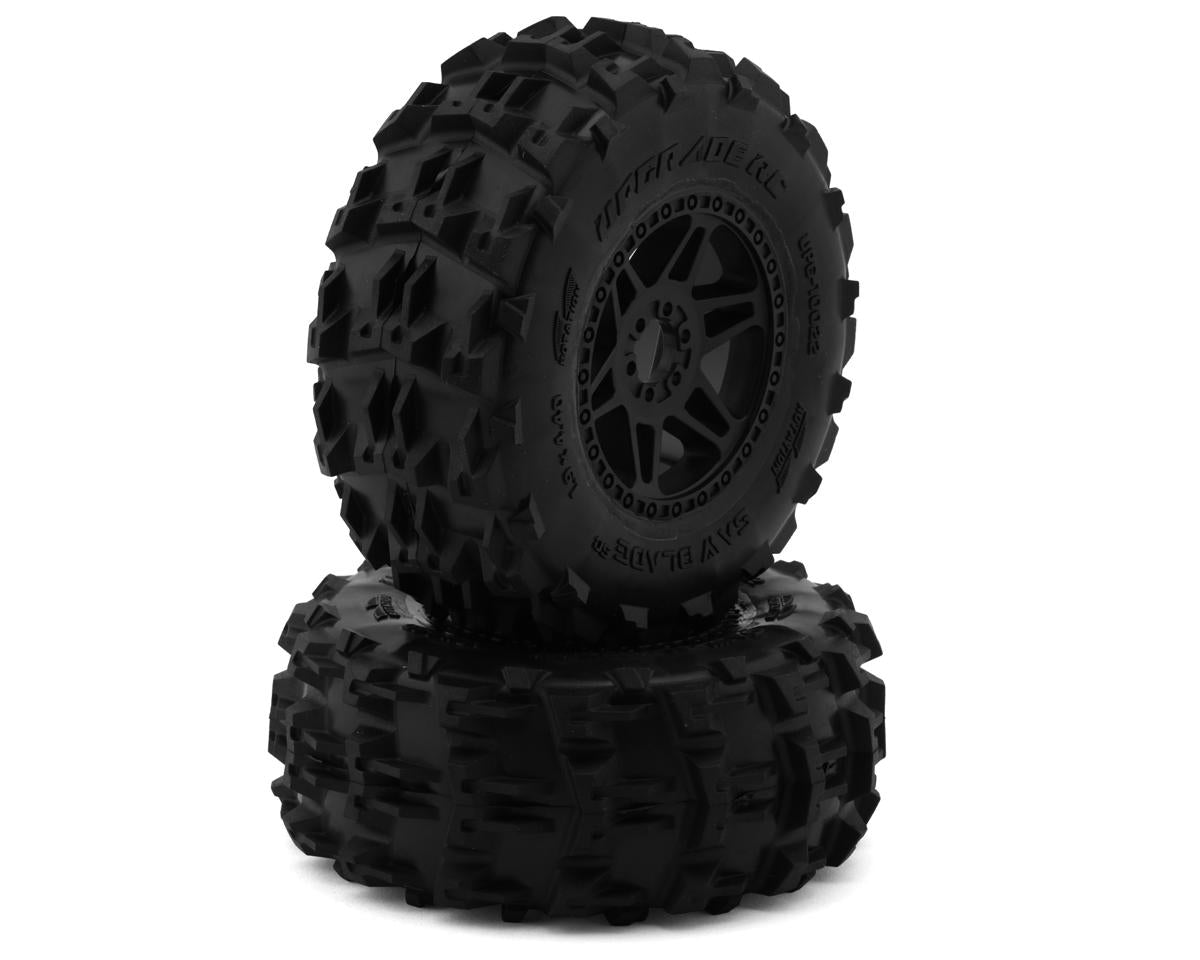 Saw Blade SC 2.2/3.0" Pre-Mounted Short Course Truck Tires (2) (17mm/14mm/12mm Hex)