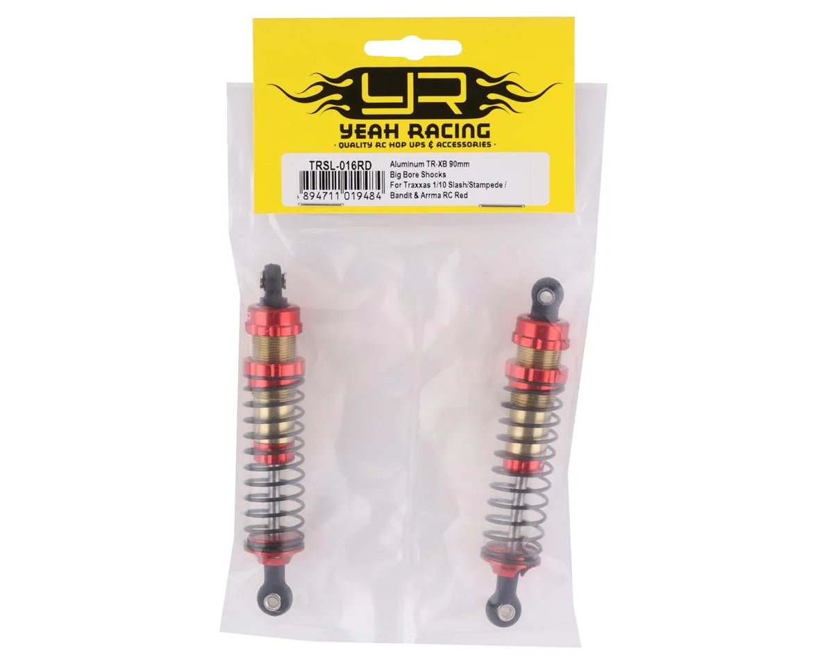 Yeah Racing 90mm Aluminum TR-XB Big Bore Shocks (Red) (2)