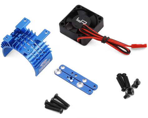 540/550 Motor Aluminum Heat Sink w/30mm High Speed Tornado Fan (Blue)